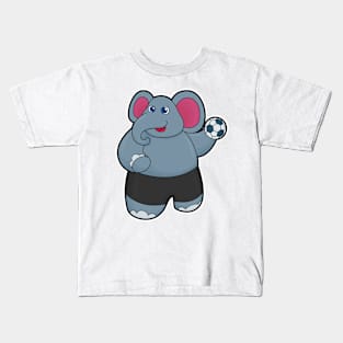 Elephant as Handball player with Handball ball Kids T-Shirt
